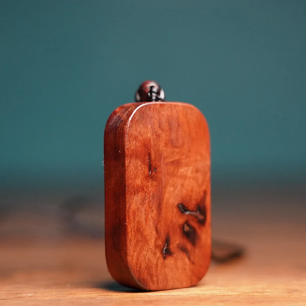 2026 Natural Lightning Struck Jujube Wood U Shape Token Pendant Handcarved Scorched Peace Amulet Jewelry for Men Women Wear Gift - view 4