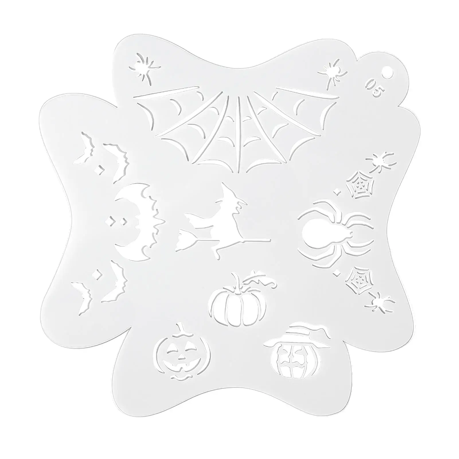 Halloween Face Paint Stencils Kit - Convenient & Safe Plastic Templates for Face Painting