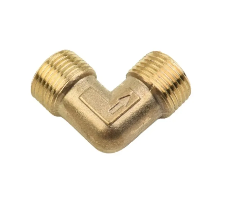 Air Compressor Oil-free Machine L-type Joint Fittings Zinc Alloy Brass Check Valve Right Angle Adapter 1x