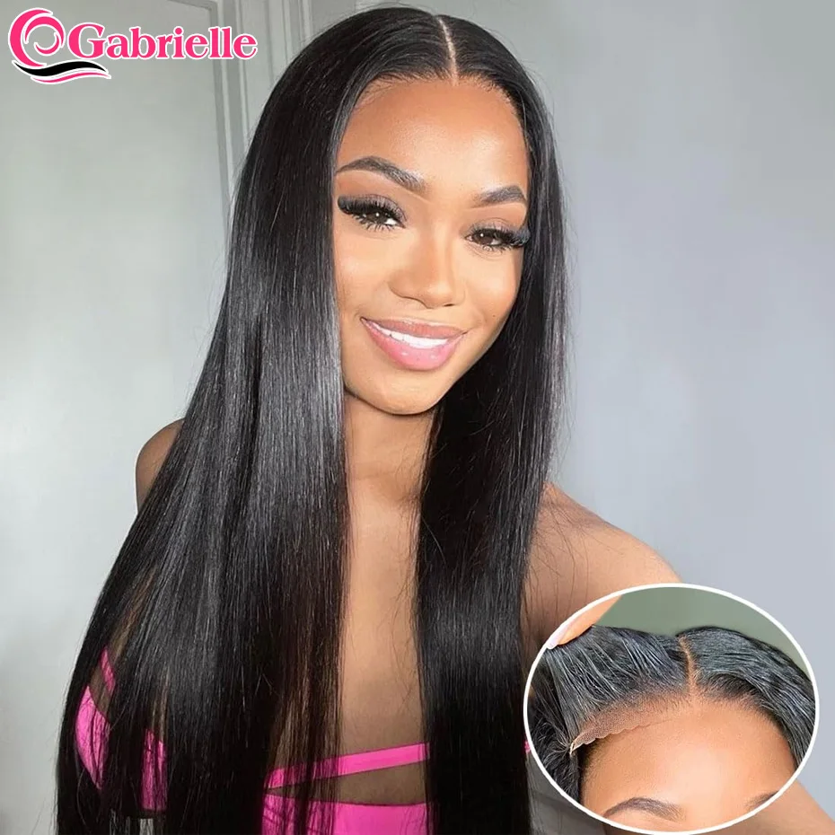 Glueless Wig Human Hair Ready to Wear 5X5 6X4 Lace Clousre Wig Pre-Cut Brazilian Bone Straight Lace Human Hair Wigs on Sale