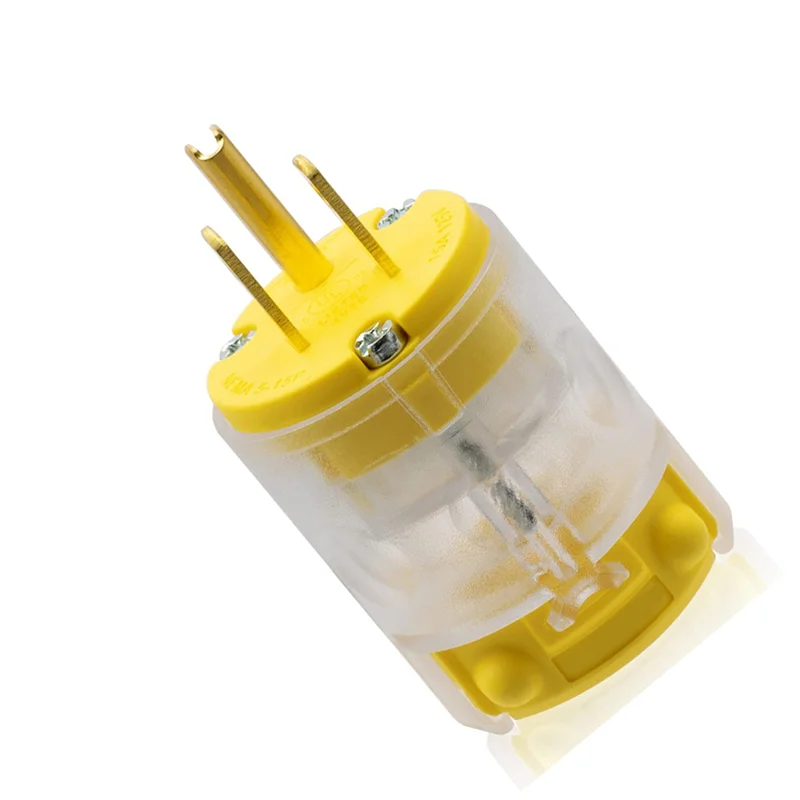 A88E-2X Set Steker dan Konektor Listrik Pisau Lurus Menyala 15 Amp 125 Volt NEMA 5-15P NEMA 5-15R Steker AS Pembumian Kawat