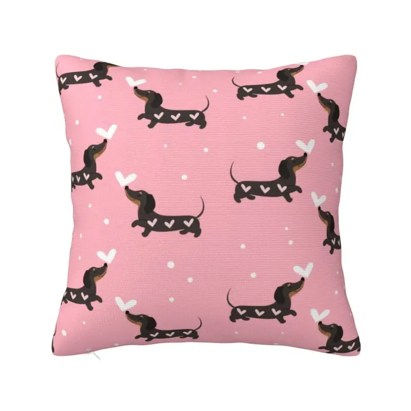 Sausage Dog Throw Pillow Covers Living Room Decoration Modern Dachshund Cushion Decoration Salon Square Pillowcase