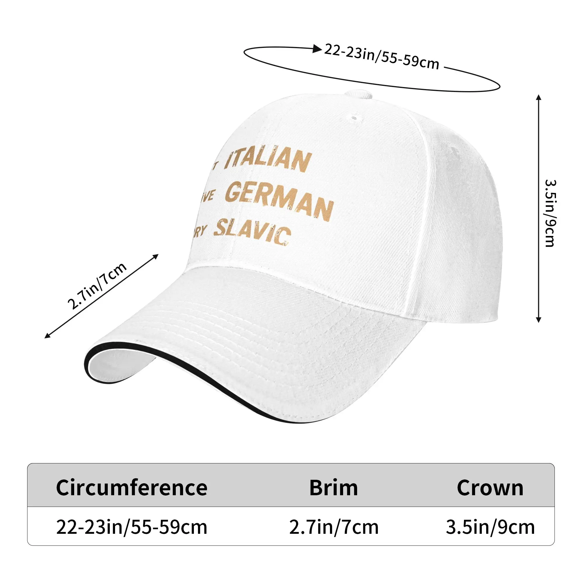 Eat Italian Drive German Marry Slavic Funny Quote Casual Baseball Cap  Outdoor Sport Trucker Hat Fitted Retro Snapback Cap