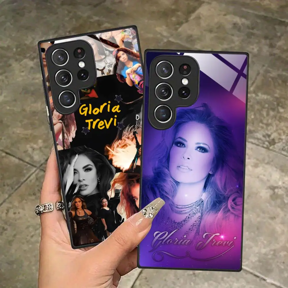 Funda Protectora de Vidrio Gloria Trevi para Samsung Galaxy S26 S25 S24 S23 S22 S21 S20 Note20 Plus FE Ultra