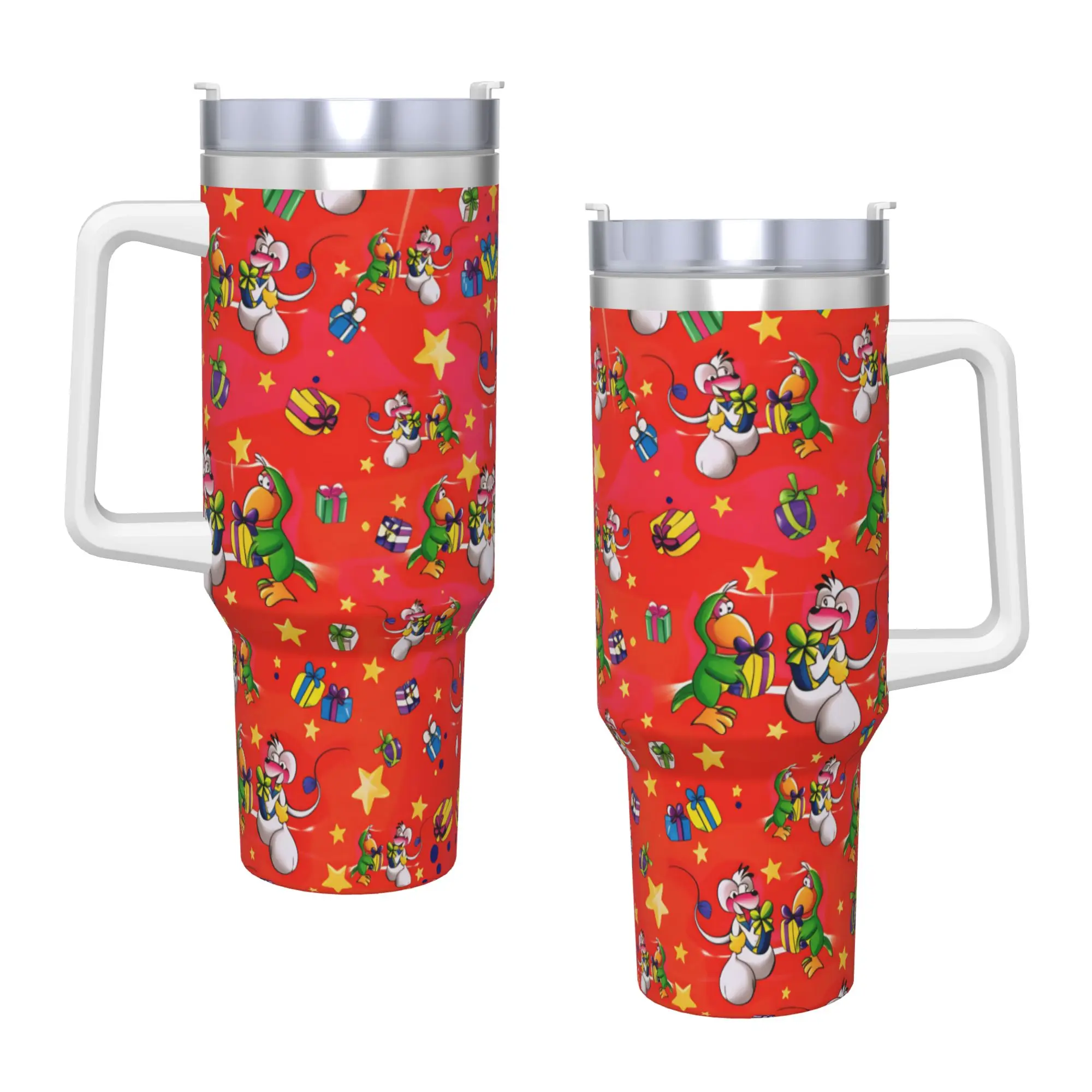 Stainless Steel Tumbler Comic Cartoons Diddl Coffee Mug  Leakproof Cold Drink Car Mugs Driving Custom DIY Water Bottle