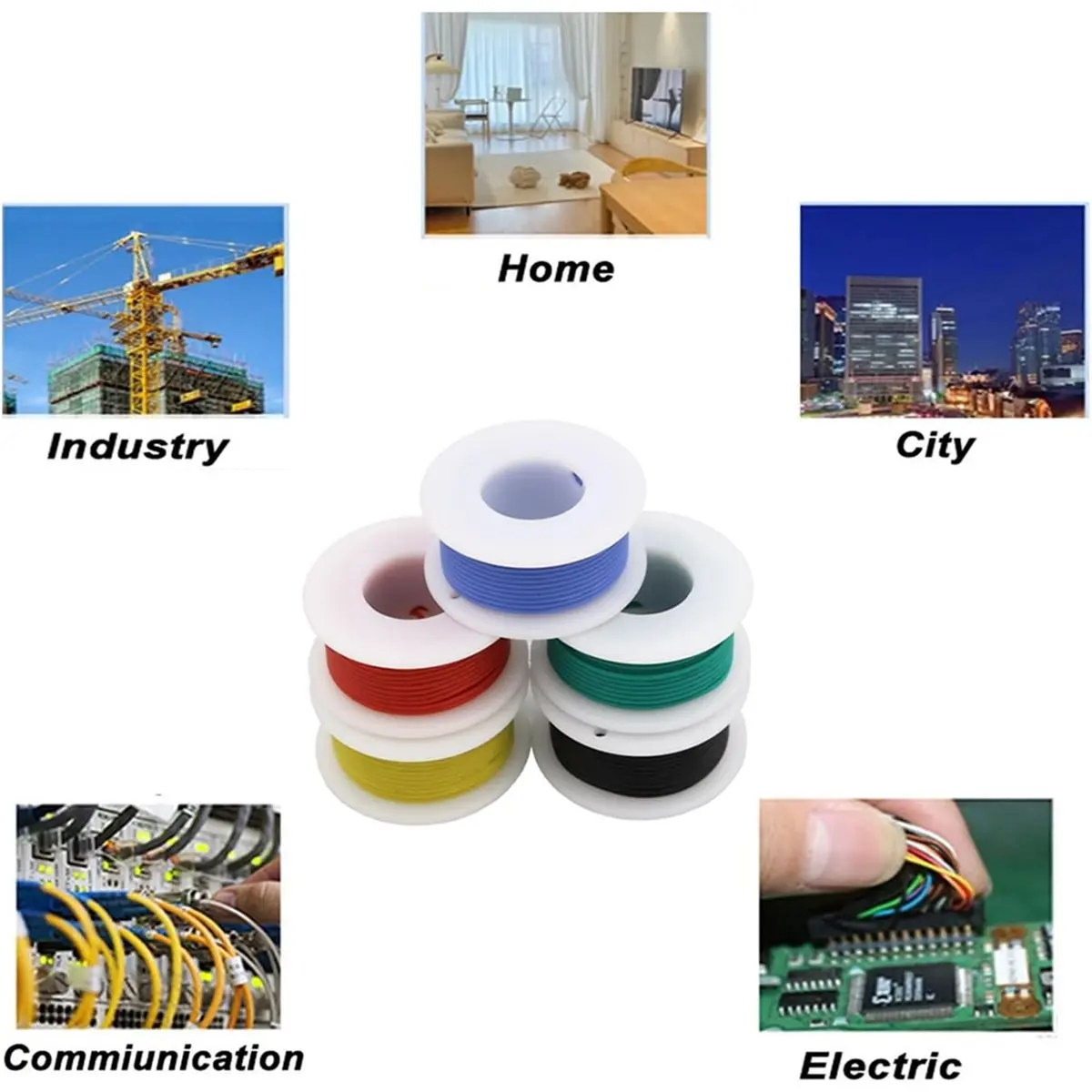 Electric Wire Flexible Silicone Wires 22AWG Stranded Tinned Copper Wire 32.8ft/10m Each