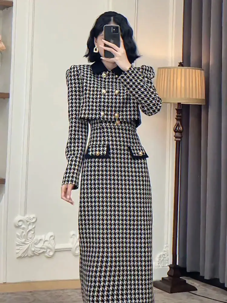 

Ele 2-Piece Skirt Suit ort Jakc for Women New 2023 Summer Spring Collection Faionable Ladies' Suiting