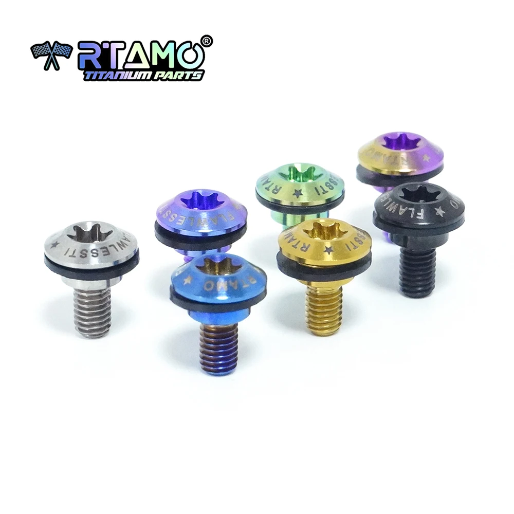 RTAMO Bullone in lega di titanio Gr5 M5X12X8S adatto per viti per parabrezza KTM790/890/1290