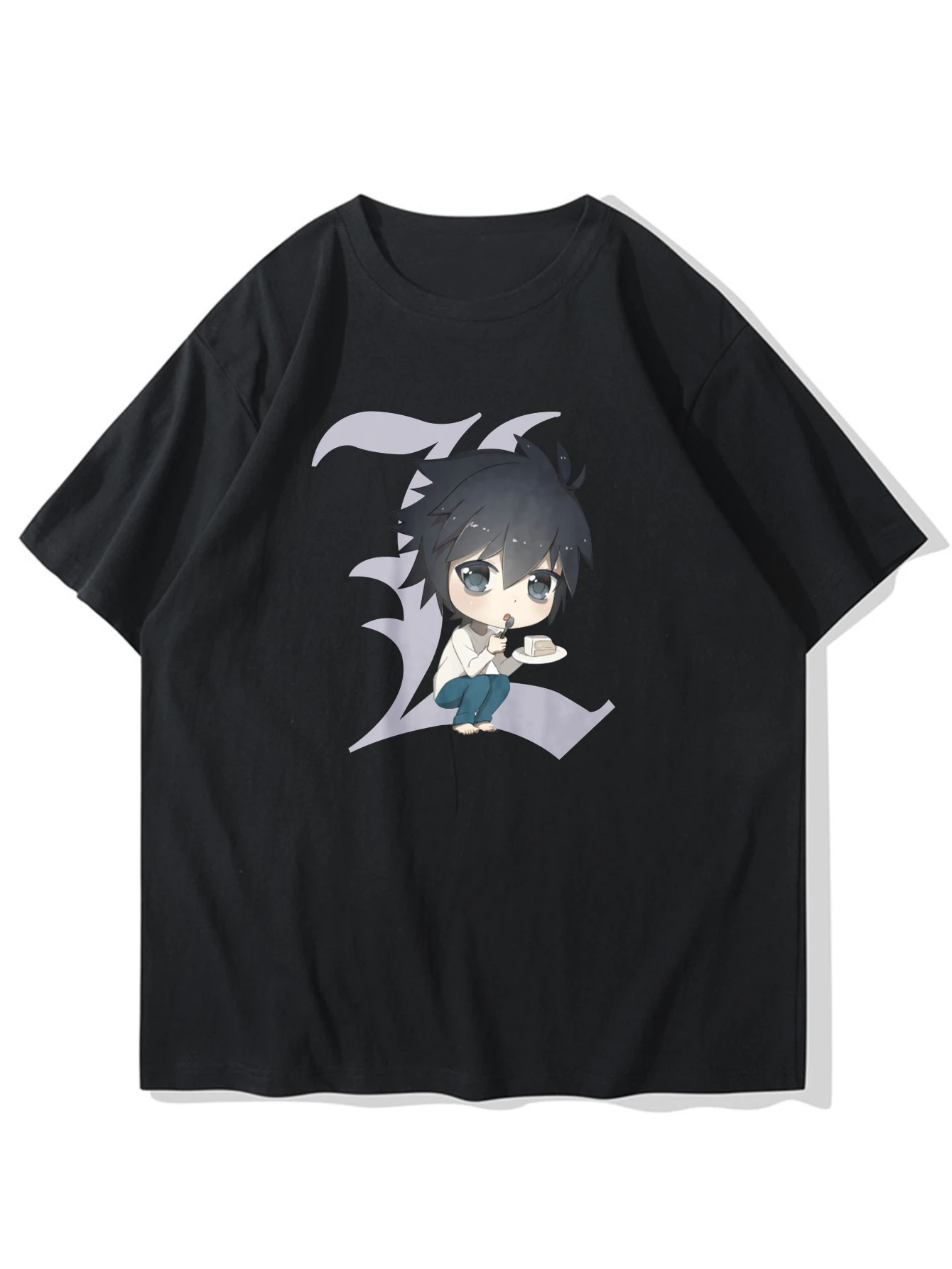 Death Note T-shirt Round Neck Oversized Unisex Streetwear Trendy Cotton Printed Cotton Neutral Couples high quality Couples soft