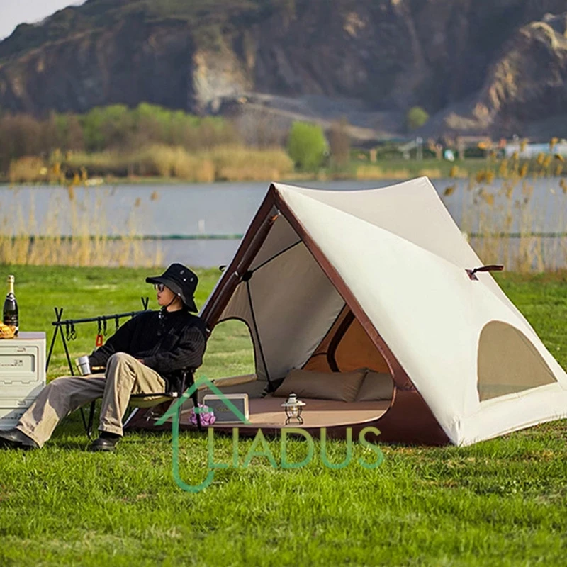 خيمة شاطئ مثلثة، مأوى محمول، مقاوم للشمس، حماية من الأشعة فوق البنفسجية، تخييم خارجي، مظلة سريعة الفتح، خفيفة الوزن وقابلة للطي للرحلات