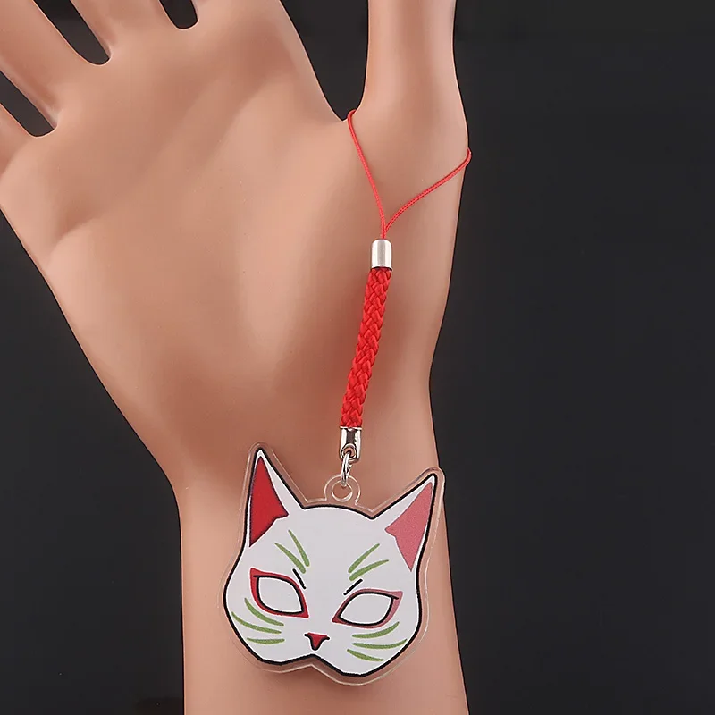 A Whisker Away Keychain Miyo Sasaki Cat Mask Acrylic Pendant Key Chain for Women Men Keyring  Jewelry Gift