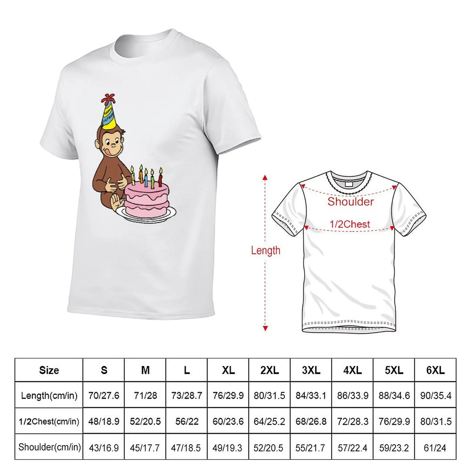 تي شيرت عيد ميلاد جورج الغريب تي شيرت للرجال من القطن تي شيرت رجالي فاخر