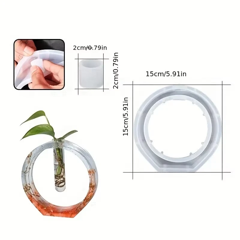 لتقوم بها بنفسك أصيص زهور مقوس قالب من السيليكون مستطيلة مستديرة الحرفية هدية الزراعة المائية زهرية صنع الجص الراتنج قوالب الصب ديكور المنزل #4