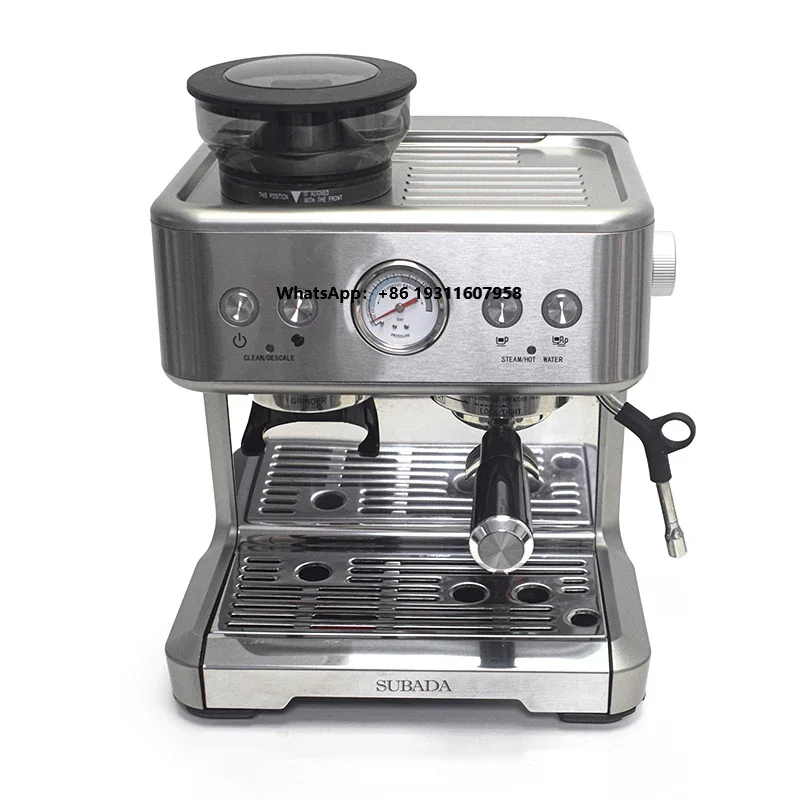 

Semi-Automatic Coffee Maker Wholesale Cappuccino Coffee Espresso Machine Electric Coffee Machine With Grinder and Milk Frothing