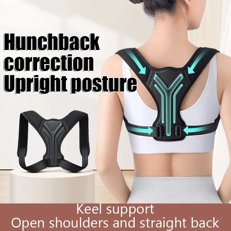 

Adjustable Back Shoulder Posture Corrector Belt Clavicle Spine Support Reshape Your Body Home Office Sport Upper Back Neck Brace