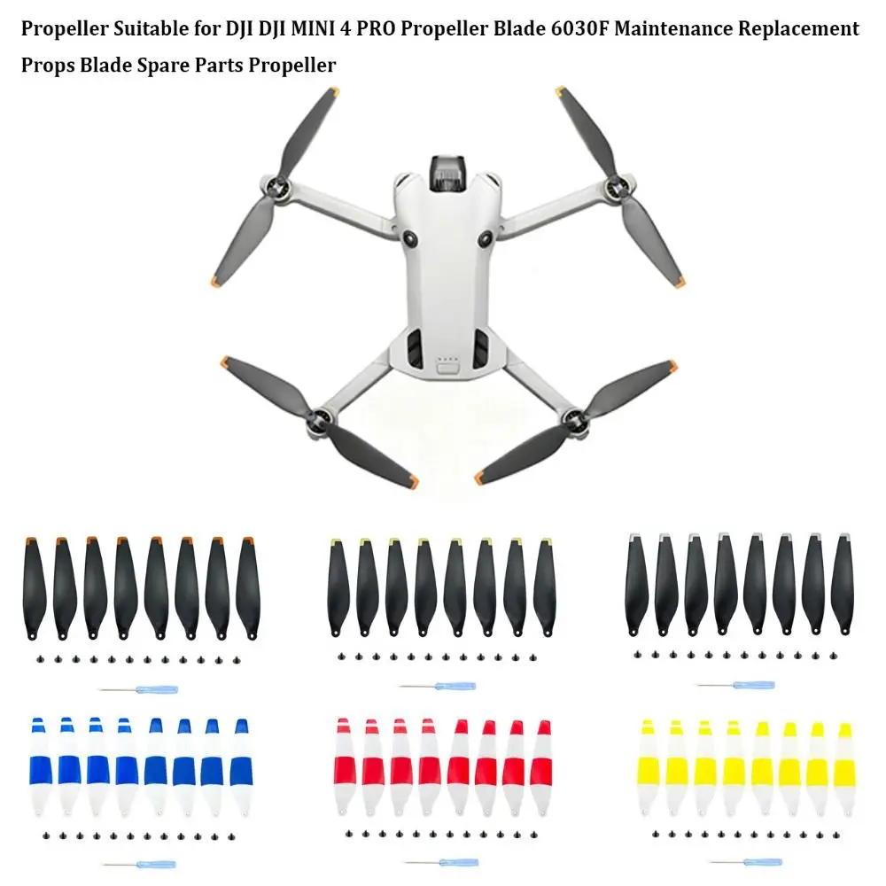 7 Styles Propeller Blade Plastic 7.5*1.8cm Props Blade Spare Parts 6030F Maintenance Replacement Suitable for DJI DJI MINI 4 PRO