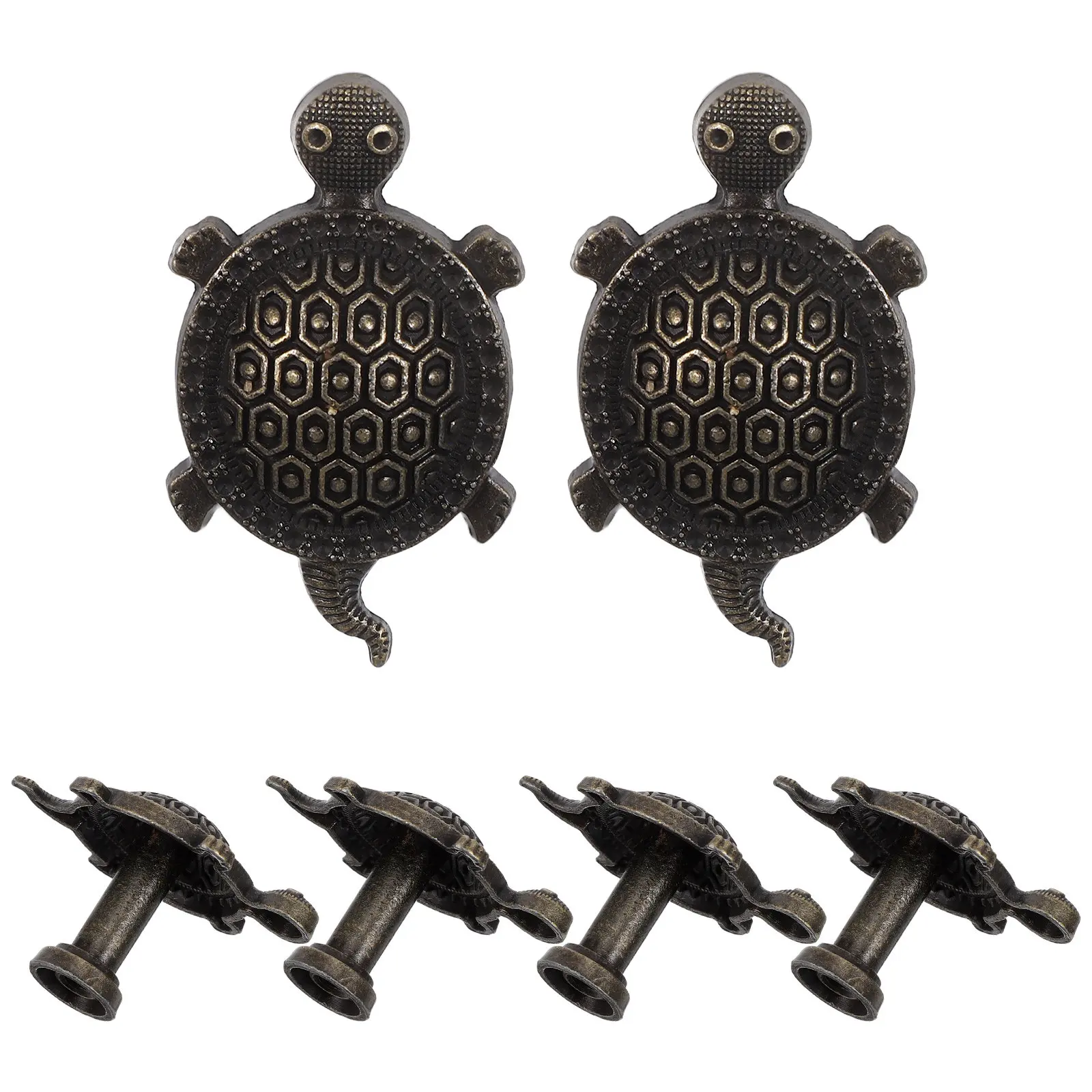 6Pcs Sea Turtle Cabinet Knobs Zinc Alloy Ocean Themed Drawer Pulls for Kitchen Bedroom Bathroom Dresser Coastal Nautical