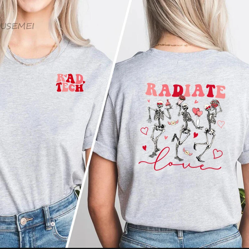 バレンタインデーx rayテクノロジーTシャツ,男性用半袖カジュアルTシャツ