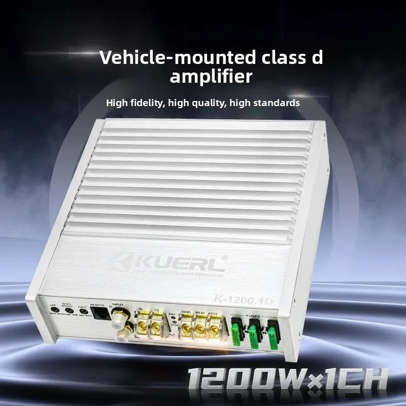 Stable Car Audio Modification Class D High-power 1200W Single-channel Mono Car Power Amplifier