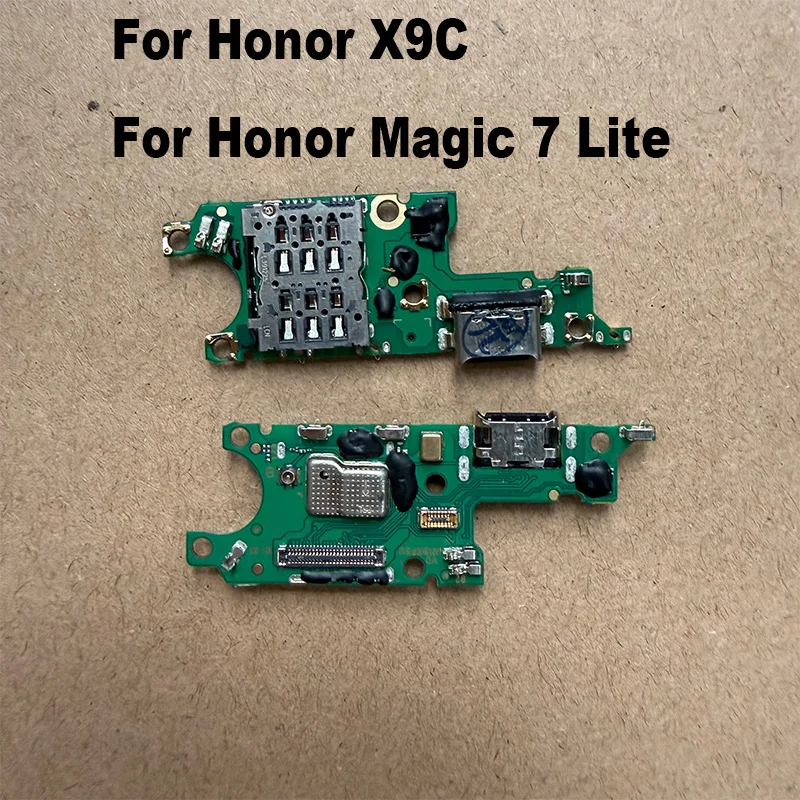 For Huawei Honor X9C / Magic7 Lite 5G USB Charging Dock Board Port Mic Microphone Connector Flex Cable Repair Parts With IC