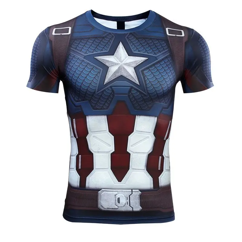 Dis Super Hero T Shirts Summer Short Sleeve Casual O-neck Tshirts Superhero Print Fitness Tshirts Harajuku Sports Tops