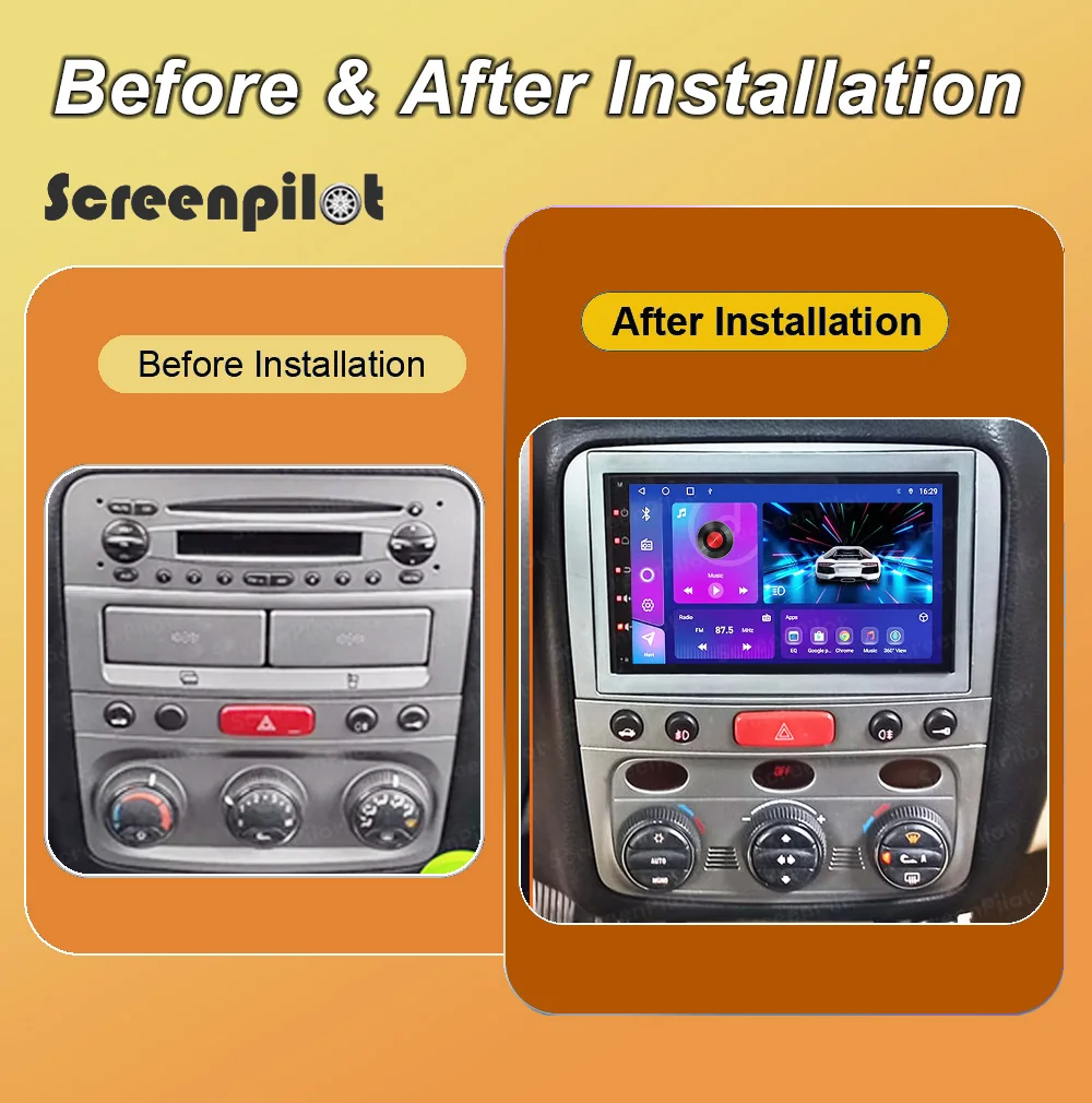 For Alfa Romeo 147 GT 937 2000-2010 Android 16 Stereo Head Unit Android Auto Wireless Android Auto GPS Navigation