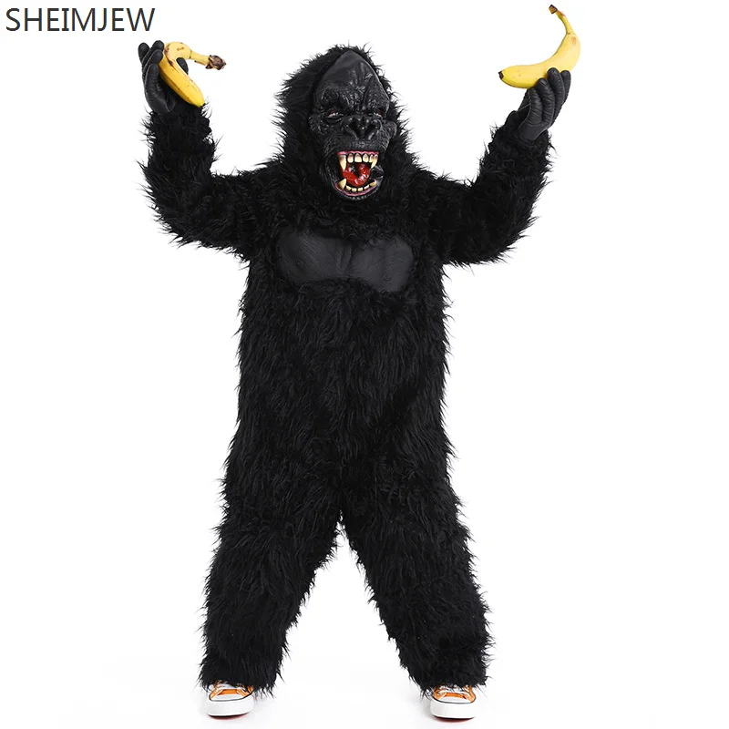 Kids Animal King Kong Cosplay Costume Halloween Parent-child Monster Party Animal Set Carnival Chimpanzee Stage Showing Dress Up