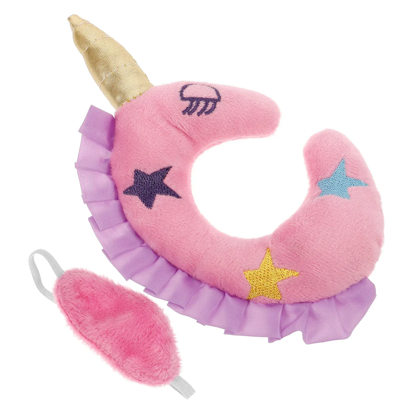 

Набор детских аксессуаров из 2 предметов: маска для глаз в виде единорога, U-образная подушка для шеи, дорожный чемодан-игровой набор, 18-дюймовый чемодан-подушка