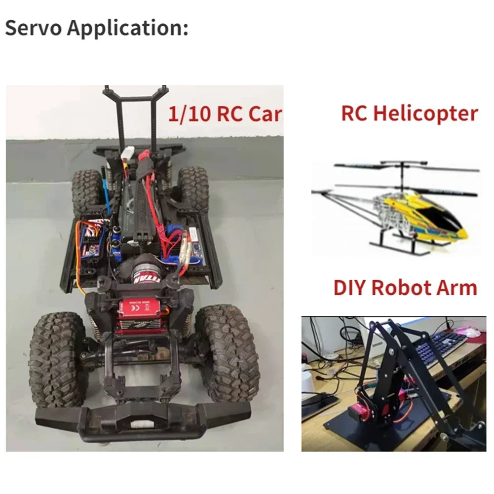 Feetech 디지털 서보, 고속 대형 토크 금속 기어, 25T 암, RC Baja 자동차 보트 DIY 로봇 암, FT5835M, 7.4V, 35KG, 180 도