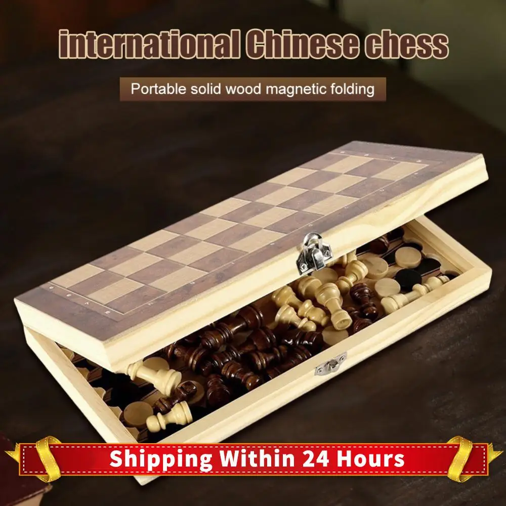 3 في 1 مجموعات لوحة الشطرنج خشبية رائعة مجموعة الشطرنج الشطرنج و لعبة الداما مجموعة ألعاب السفر الشطرنج مجموعات لعبة الشطرنج
