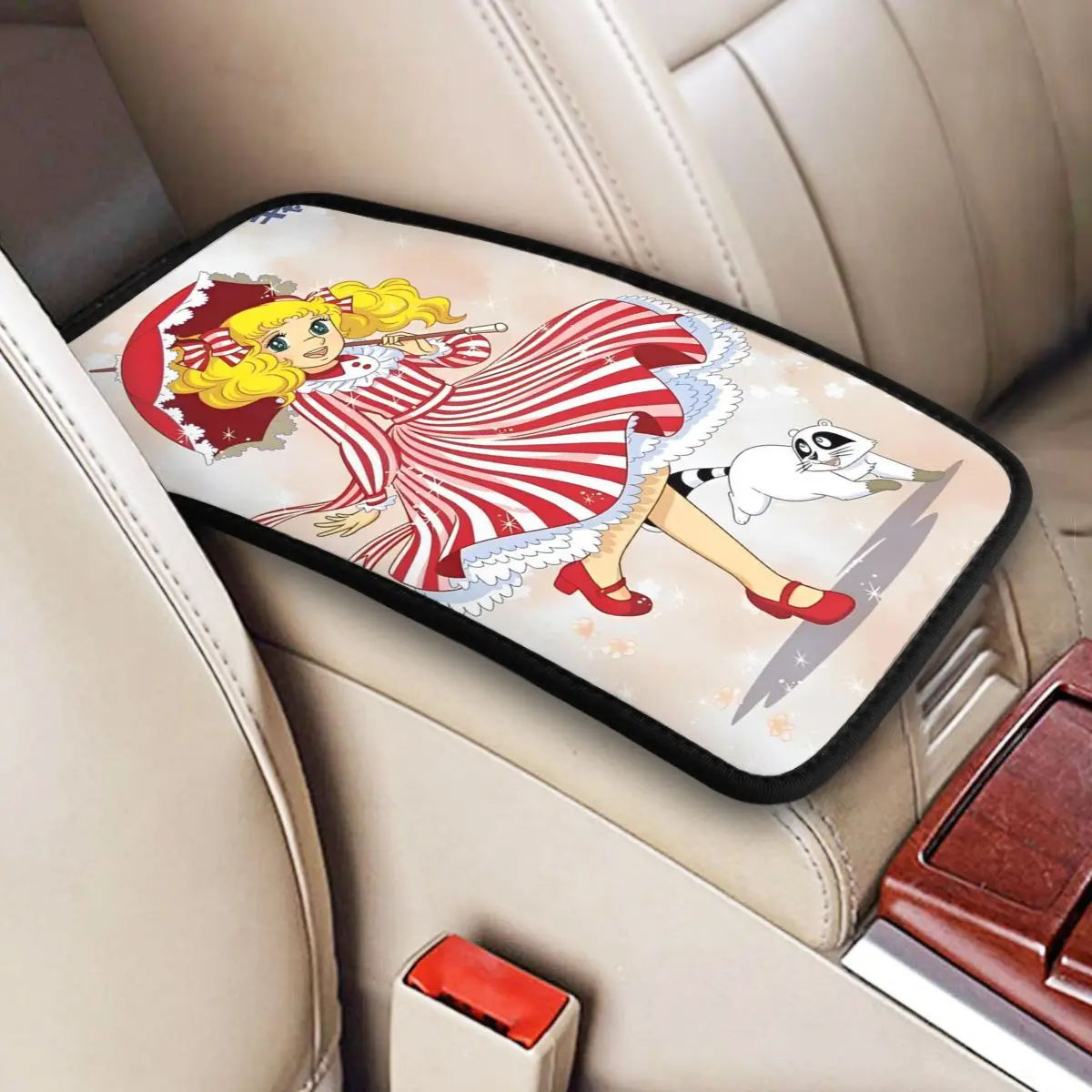 Leather Car Armrest Cover Mat Candy Candy Center Console Cushion Pad Storage Box Pad Cushion Auto Styling Interior Accessories