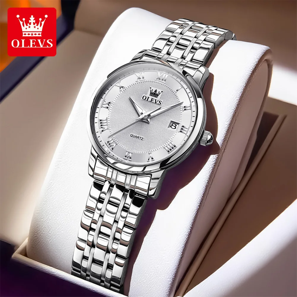 

OLEVS Brand Watch Simple Diamond Set Quartz Watch Women's Single Calendar Watch Women's Watch 5611