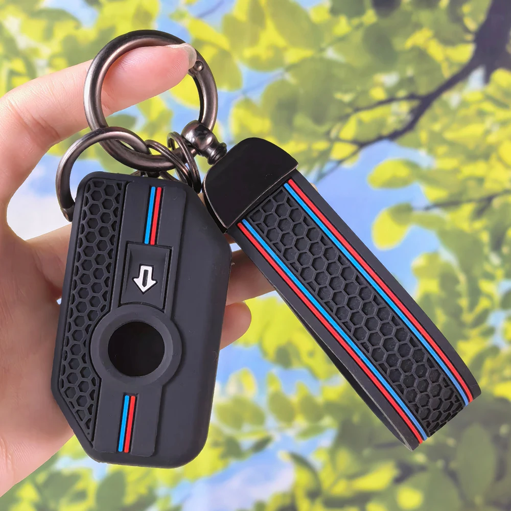 Grippy Honeycomb Key Case With Keychain For BMW R1250GS R1200GS C400gt F750GS F850GS R1200RS R1200RT Motorcycle Key Holder