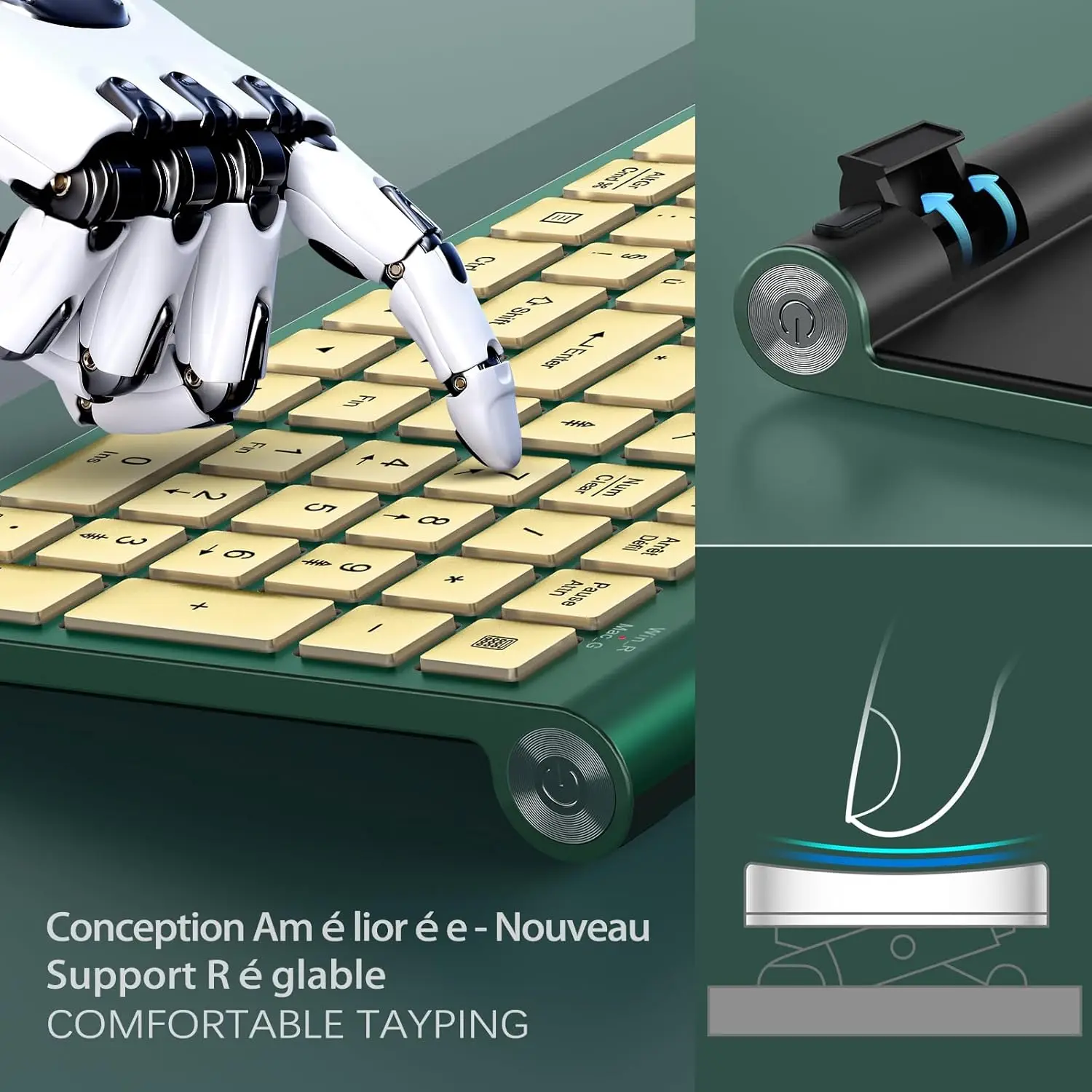 Ergonomic wireless keyboard an - Gaming Keyboard Ergonomic avis et prix
