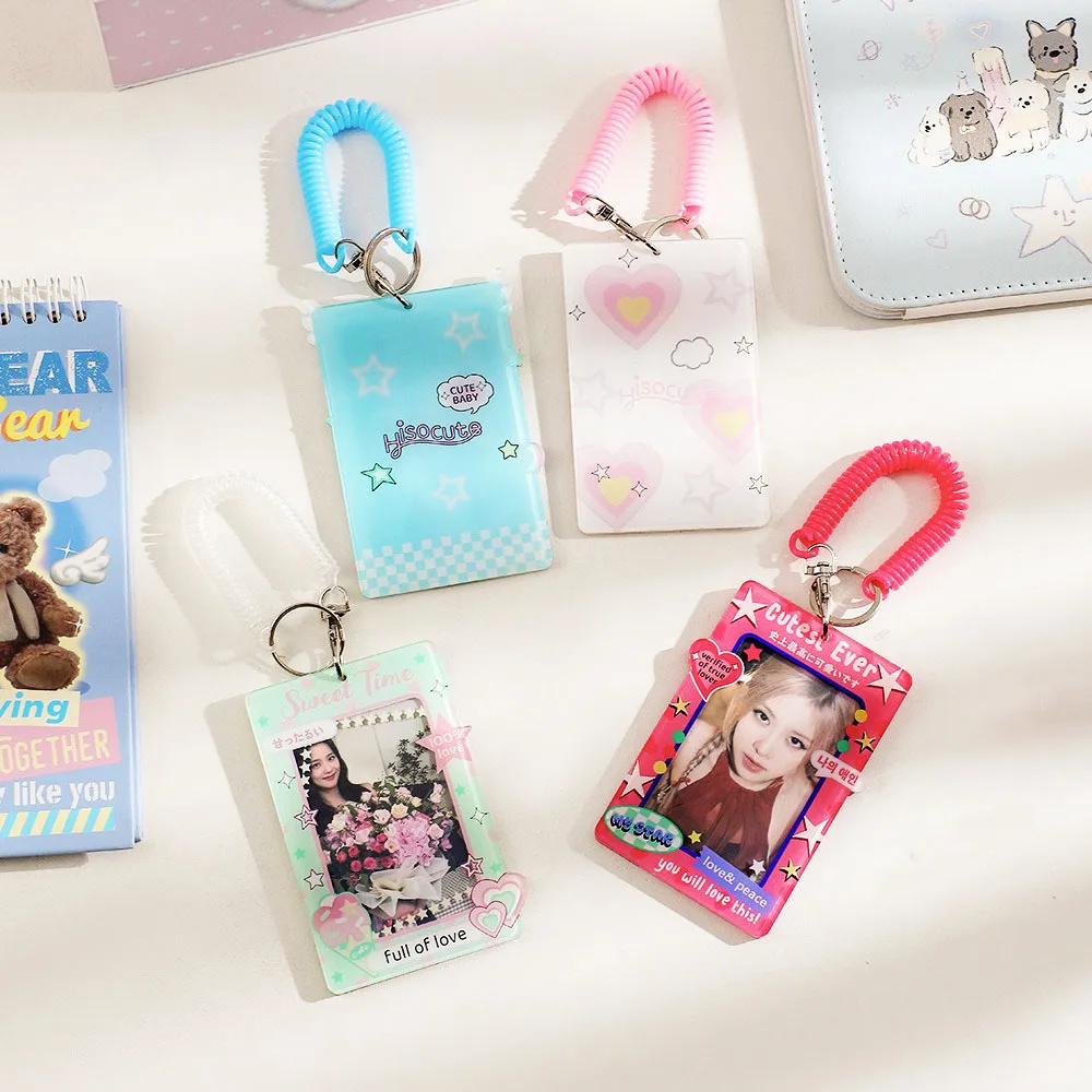 Ins Sweet Girl Three Inch Acrylic Hard Card Holder Stargazer Small Card Photography Display Hanging Transparent Card Brick