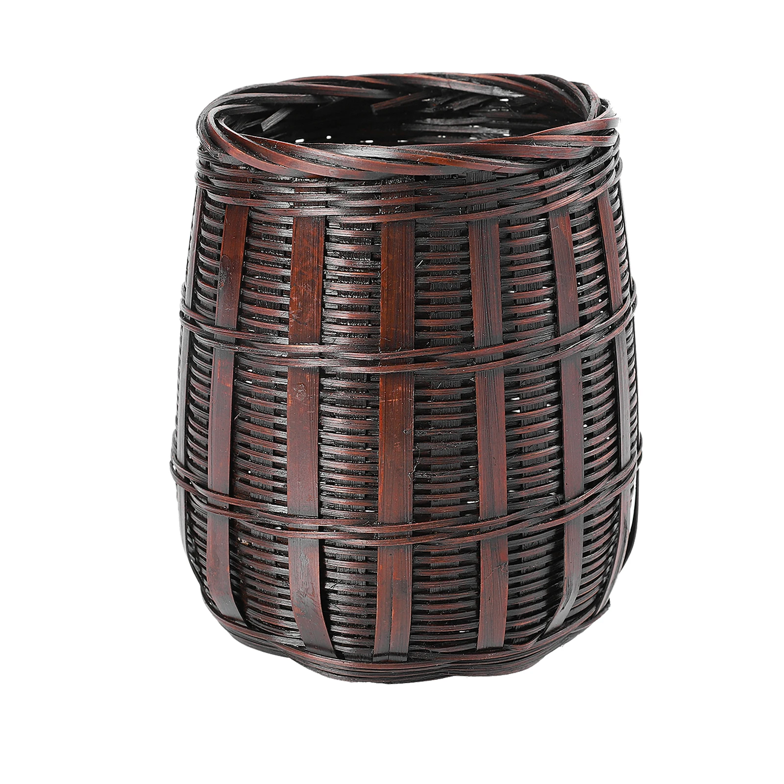 

1 pc Bamboo Storage Pen Holder Hand Basket Holder Large Space Chopstick Pen Organizer Basket Home Office Organizer