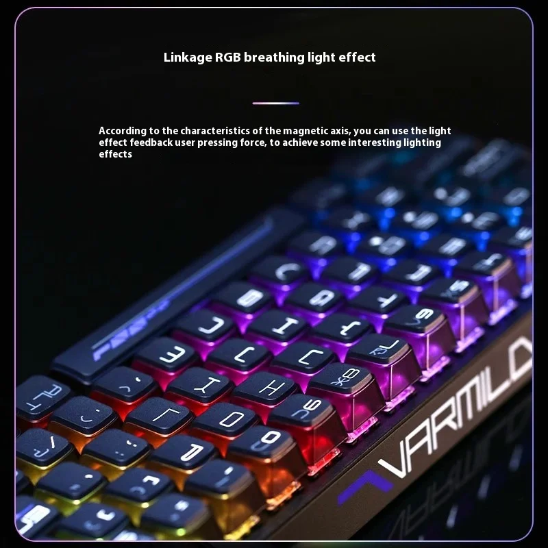 Varmilo Amiro Victory Esports لوحة مفاتيح محور مغناطيسي ، سلكي ساخن قابل للتبديل ضوء Rgb ، 67 مفتاح ، جميع سبائك الألومنيوم ، هدية Rt Boy