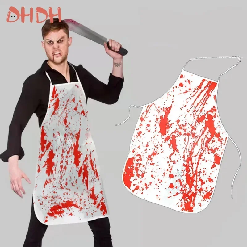 Halloween Party Dress Up Butcher Blood Apron Horror Party Apron Kitchen Brothers Gift Halloween Decorations Party Supplies