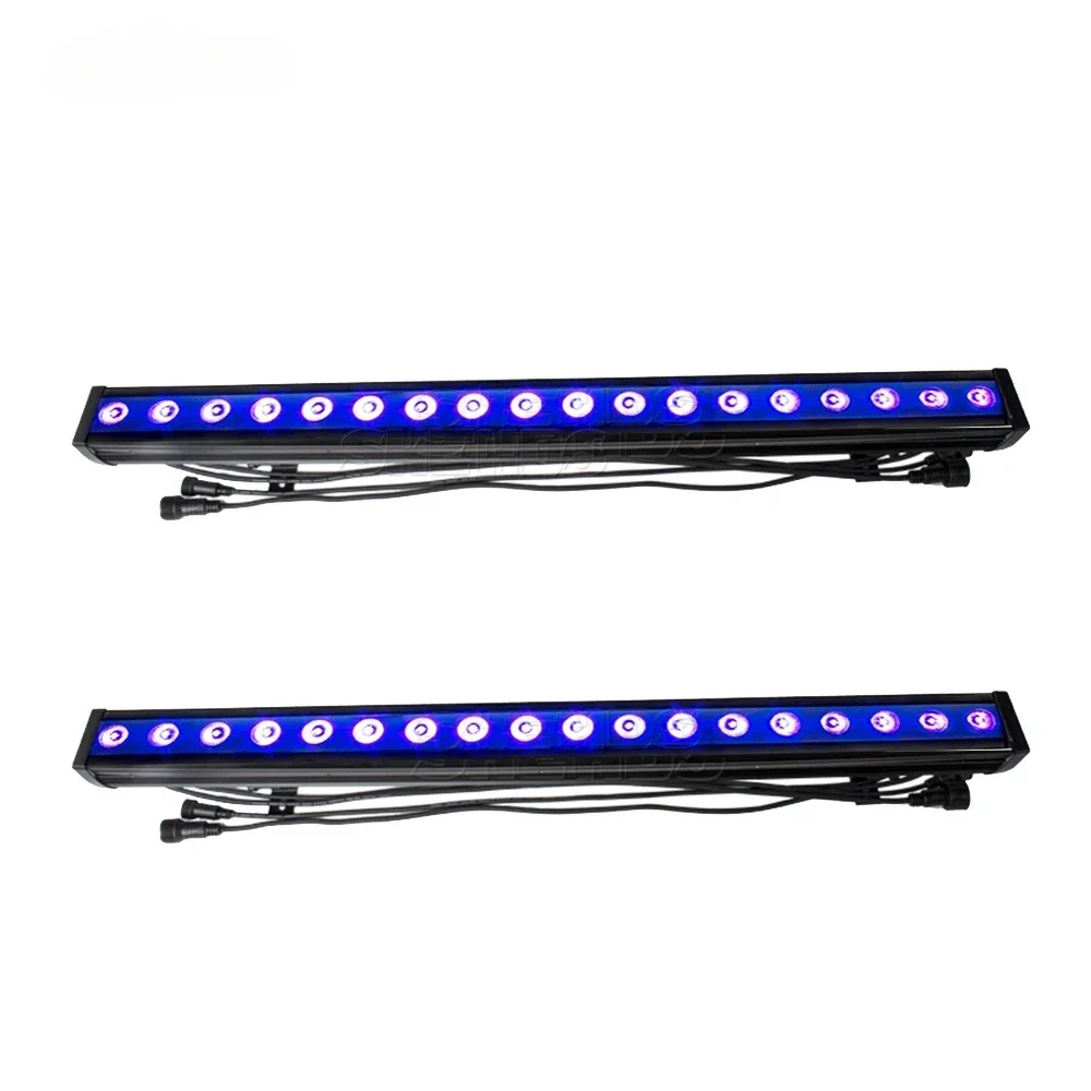 2/4 pçs dj led 18x12w luz à prova dwaterproof água lavagem parede rgbw luzes ip65 ao ar livre 4in1 barra de luz para festa discoteca decoração casa casamento