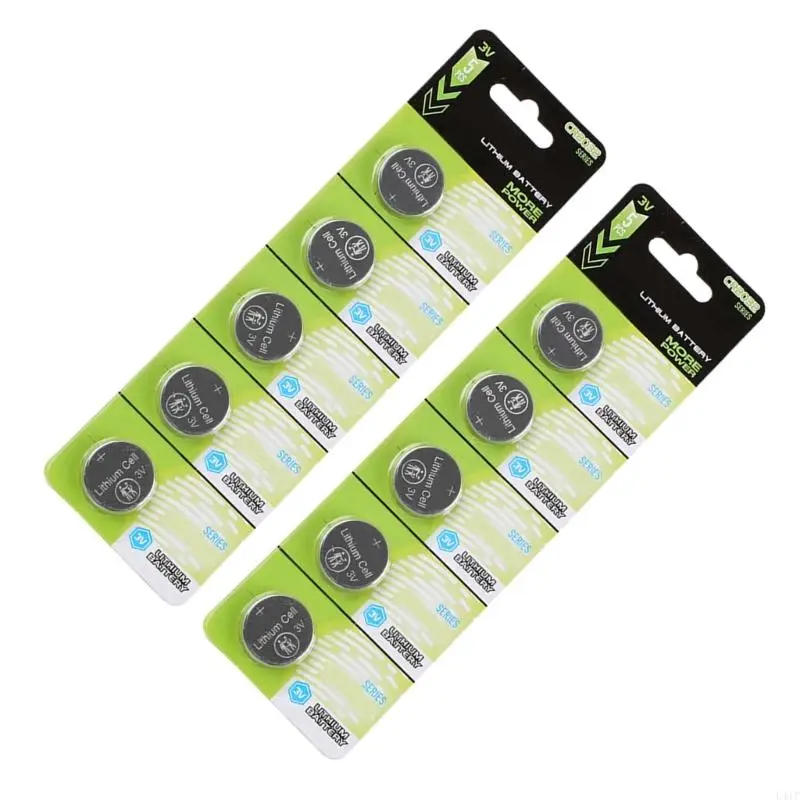 L41F Pack Of 5/10 CR2032 3V Lithium Button Cell Batteries CR2032 Batteries For Watches Toy And Small Electronics Everyday Use