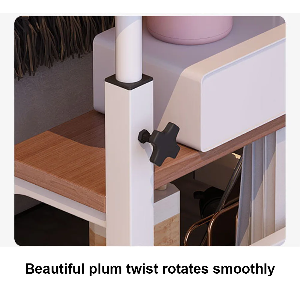 60 X 40cm  Adjustable Height Rolling Desk Mobile Standing Desk, Computer Table, Mobile Stand Up Table with Wheels & Storage