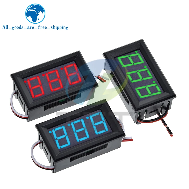 0.56 Inch Mini Red Green Blue LED Display Panel Voltage Meter Voltmeter Home Use Voltage 3 Three Digital DC 4.5V 30V 2 / 3 Wires