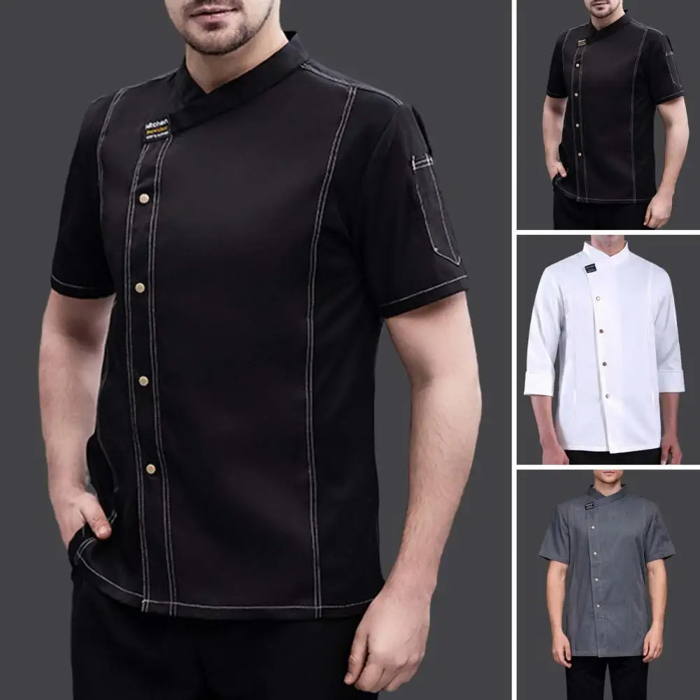 Cook Hotel Restaurant Canteen Cake Shop Cafe Shirt Cooking Costume Food Service Kitchen Work Uniform Adult Chef Jacket Coat