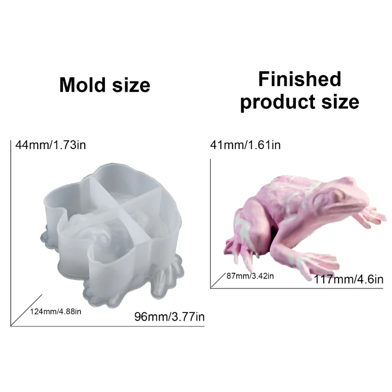 Estatuetas delicadas sapo gesso, moldes silicone criativos para armários artesanato