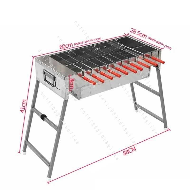 60CM Grill Household Automatic Rotating Barbecue Stove Outdoor Folding Charcoal Barbecue Stove Bakplaat Elektrische