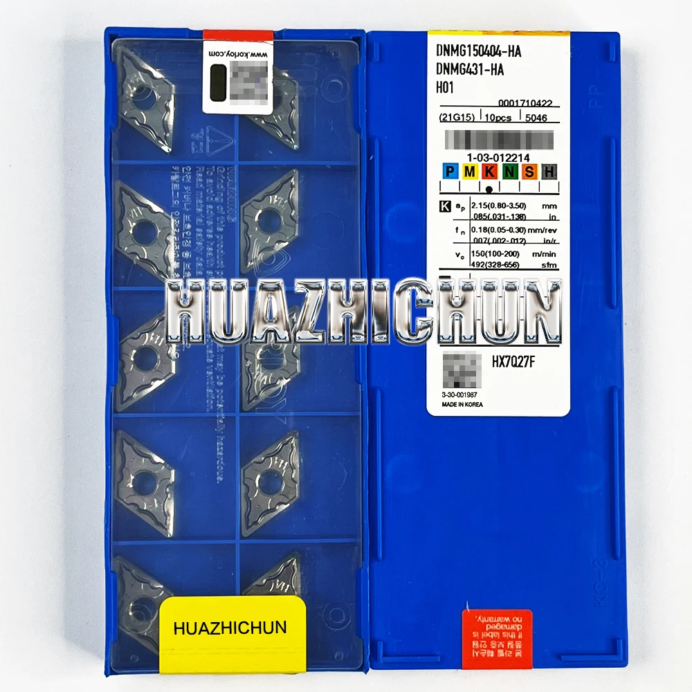 

HUAZHICHUN DNMG150404-HA H01 External turning tool Aluminum turning insert Copper aluminum processing