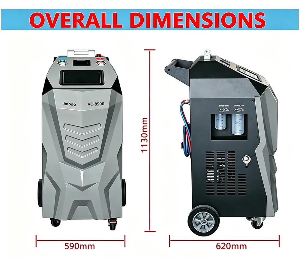 New Arrival Single System Fully Automatic A/C Refrigerant Filling And Recovery Machine R134A Or R1234YF For Car Maintenance