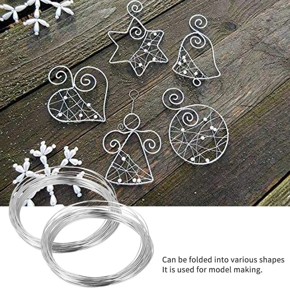 5pcs 1Mm Aluminum Wire 10M Per Roll Silver Diy Flexible Metal Craft For Jewelry Making Beading Bonsai Decor Aluminum Yarn Craft