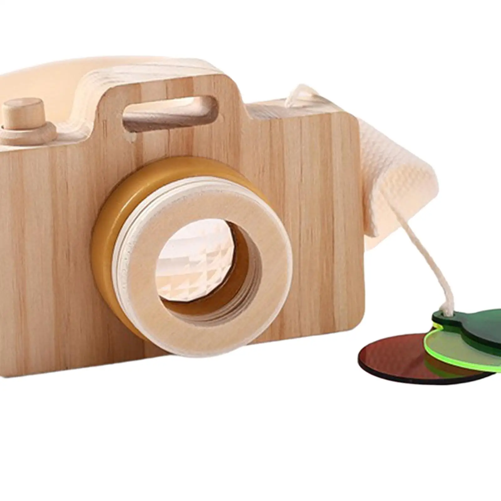 Kindercamera Houten speelgoed Verstelbare nekkoord Creatief fantasiespel speelgoed voor