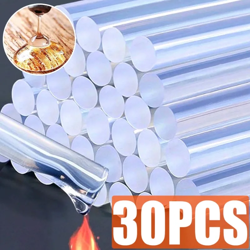 5/30pcs Strong Adhesive Transparent Hot Melt Glue Sticks for Electric Glue Gun DIY Craft Glue Stick Repair Kit Tools